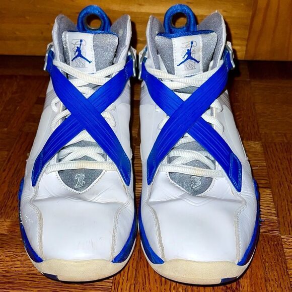 Air Jordans Varsity Royal white, blue and silver main image 6